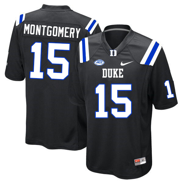 Duke Blue Devils #15 Nakeie Montgomery College Football Jerseys Sale-Black